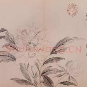 清代 恽寿平《墨花》国画花鸟作品图片鉴赏
