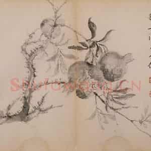 清代 恽寿平《墨花》国画花鸟作品图片鉴赏