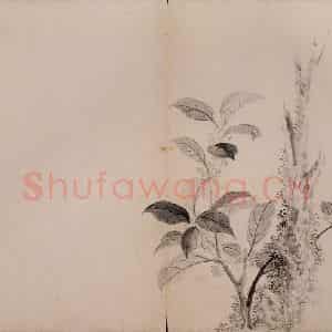 清代 恽寿平《墨花》国画花鸟作品图片鉴赏