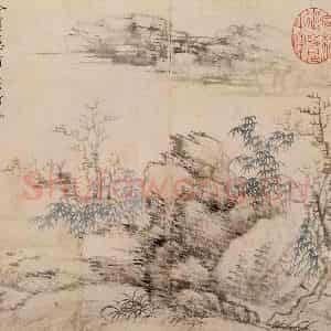 清代 恽寿平《仿古山水》国画山水作品图片鉴赏
