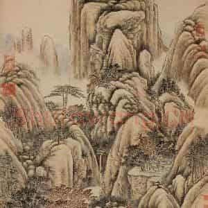 清代 唐岱《画归隐图》国画山水作品图片鉴赏