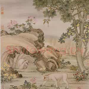 清代 艾启蒙《画风猩》国画花鸟作品图片鉴赏