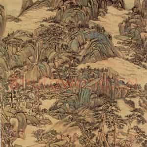 清代 王原祁《春云出岫》国画山水作品图片鉴赏