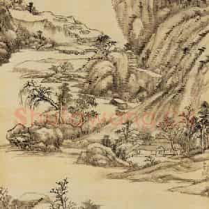 清代 王原祁《江山清霁》国画山水作品图片鉴赏