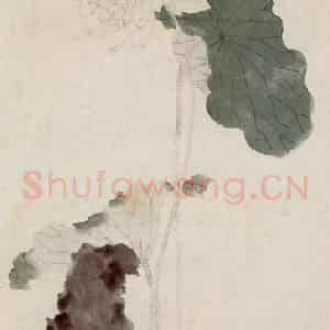 明代 李士达《瑞莲图》国画综合作品图片鉴赏