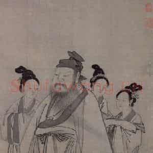 明代 郭诩《东山携妓图》国画人物作品图片鉴赏