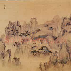 明代 周用《书新安十景图》国画综合作品图片鉴赏