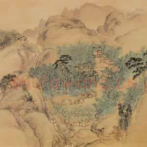 明代 周用《书新安十景图》国画综合作品图片鉴赏