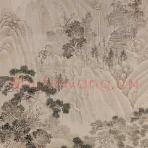 明代 尤求《山水人物》国画综合作品图片鉴赏