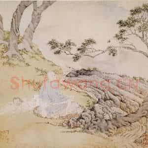 明代 丁云图《罗汉》国画人物作品图片鉴赏