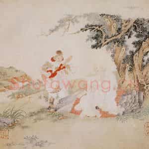 明代 丁云图《罗汉》国画人物作品图片鉴赏