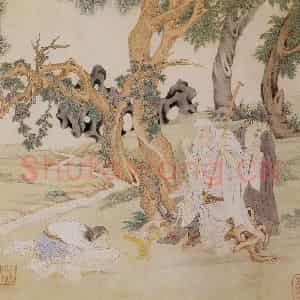 明代 丁云图《罗汉》国画人物作品图片鉴赏
