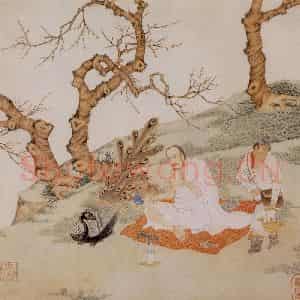 明代 丁云图《罗汉》国画人物作品图片鉴赏