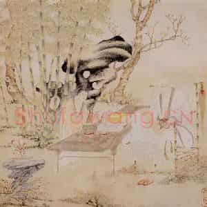 明代 丁云图《罗汉》国画人物作品图片鉴赏