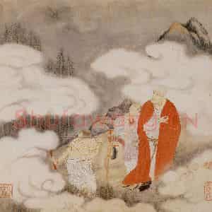 明代 丁云图《罗汉》国画人物作品图片鉴赏