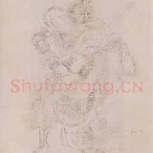 明代 丁云图《罗汉》国画人物作品图片鉴赏