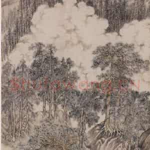明代 丁云鹏《松巅函虚》国画综合作品图片鉴赏