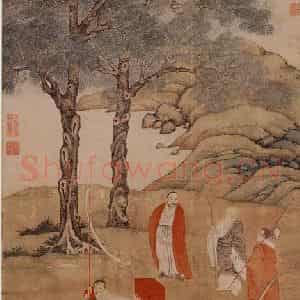 明代 丁云鹏《白马驮经图》国画综合作品图片鉴赏