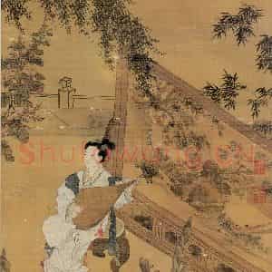 明代 唐寅《陶古赠词图》国画人物作品图片鉴赏