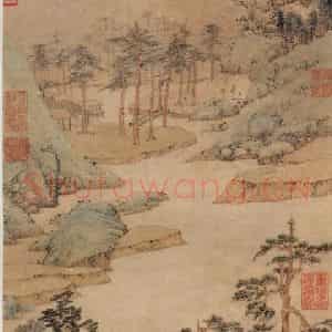 明代 文征明《雨余春树》国画作品图片鉴赏