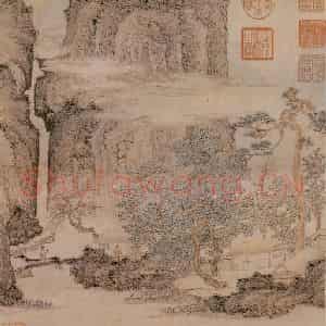 明代 文征明《绿阴草堂图》国画作品图片鉴赏