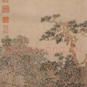 明代 文征明《影翠轩图》国画作品图片鉴赏