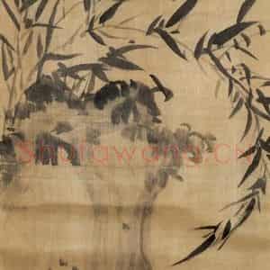 明代 杨文骢《画阑竹》国画花鸟作品图片鉴赏