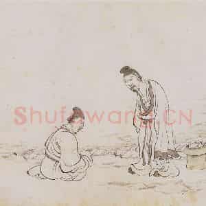 明代 陈洪绶《画隐居十六观》国画人物作品图片鉴赏