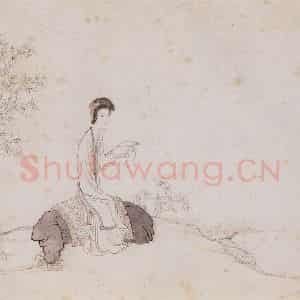 明代 陈洪绶《画隐居十六观》国画人物作品图片鉴赏