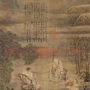 明代 崔子忠《画苏轼留带图》国画综合作品图片鉴赏