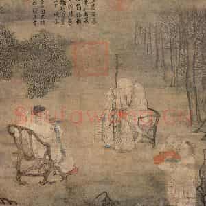 明代 崔子忠《画苏轼留带图》国画综合作品图片鉴赏