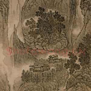 明代 吴彬《仙山高士》国画山水作品图片鉴赏