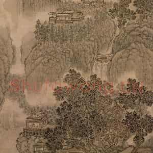 明代 吴彬《仙山高士》国画山水作品图片鉴赏