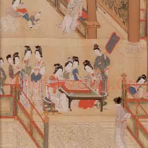 明代 仇英《汉宫春晓》国画人物作品图片鉴赏