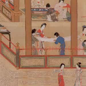 明代 仇英《汉宫春晓》国画人物作品图片鉴赏