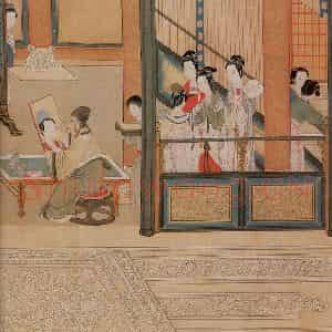 明代 仇英《汉宫春晓》国画人物作品图片鉴赏