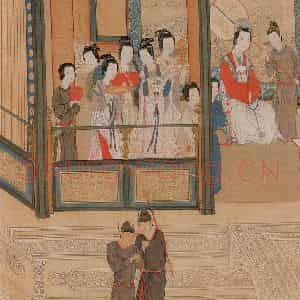 明代 仇英《汉宫春晓》国画人物作品图片鉴赏
