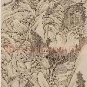 明代 文征明《洞庭西山图》国画山水作品图片鉴赏