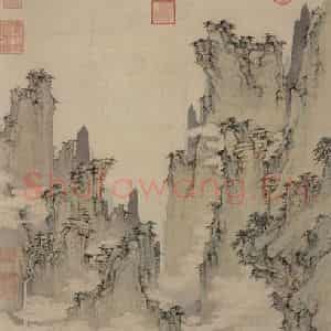 明代 仇英《云溪仙馆图》国画作品图片鉴赏