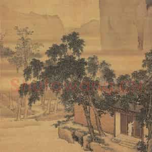 明代 仇英《春游晚归图》国画综合作品图片鉴赏