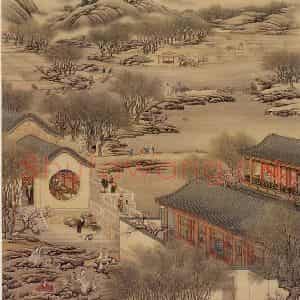 清代《画院月令图》国画综合作品图片鉴赏