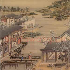 清代《画院月令图》国画综合作品图片鉴赏