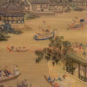 清代《画院月令图》国画综合作品图片鉴赏