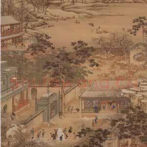 清代《画院月令图》国画综合作品图片鉴赏