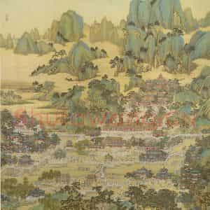 清代 院本《新丰图》国画综合作品图片鉴赏