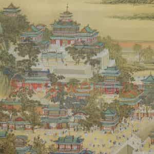 清代 院本《新丰图》国画综合作品图片鉴赏