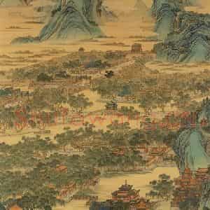 清代 院本《新丰图》国画综合作品图片鉴赏