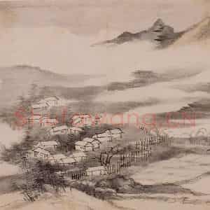 清朝 恽寿平《画山水》国画山水作品图片鉴赏