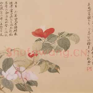 清朝 恽寿平《摹古》国画花鸟作品图片鉴赏