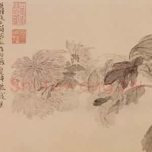 清朝 恽寿平《摹古》国画花鸟作品图片鉴赏